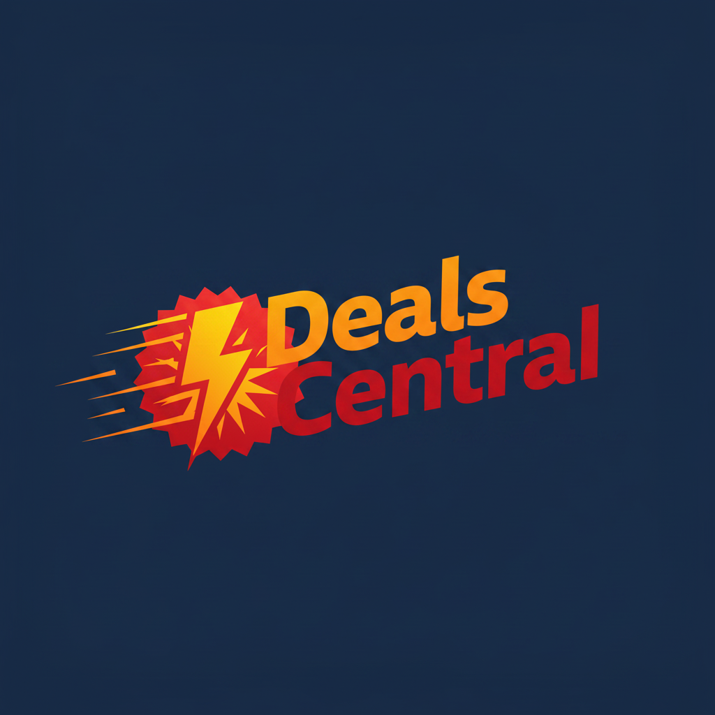 Logo Deals Central com fundo colorido